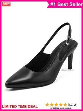 Rockport Women's Jolie Pump 3in Heel Leather Slingback Pointed Toe